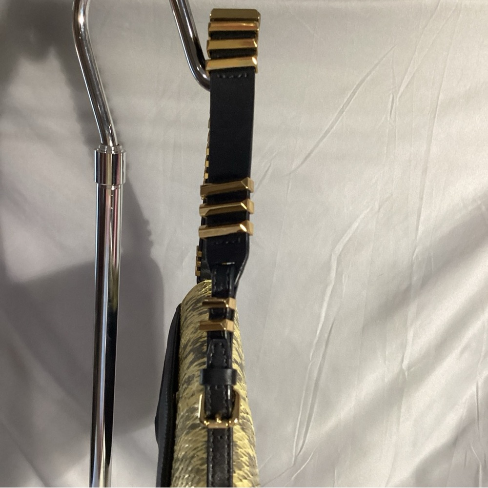 Mcm Snake Python Embossed Leather Fold Over Clutc… - image 5